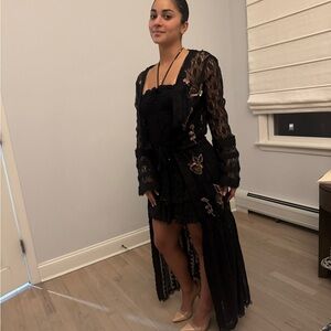 Muche Muchette Black embroidered cape